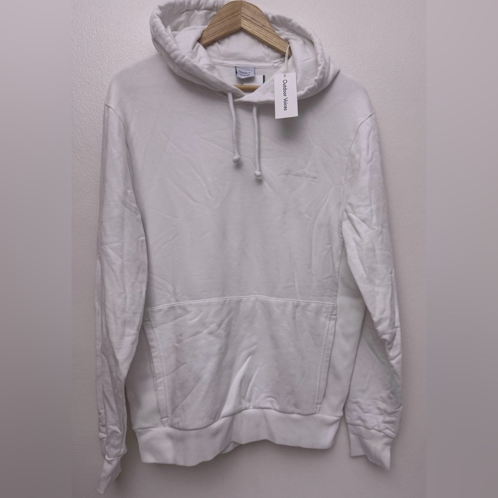 NWT Outdoor‎ Voices White Pickup Hoodie Cotton Size M
